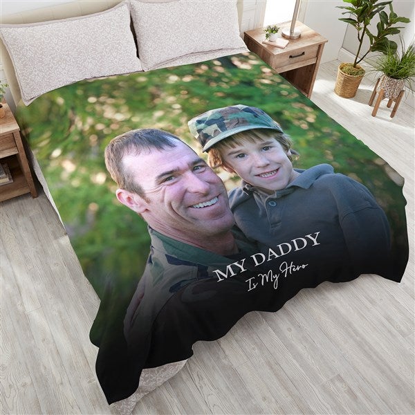 Photo & Message For Him Personalized Blankets  - 34196