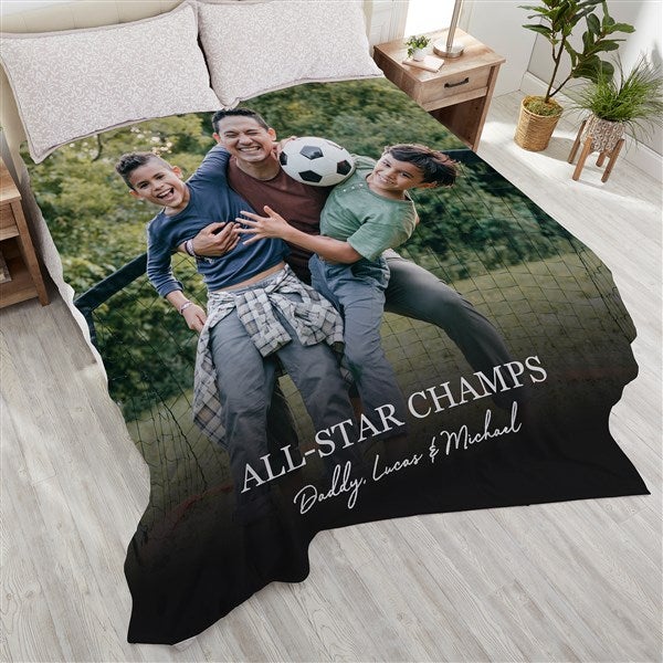 Photo & Message For Him Personalized Blankets  - 34196