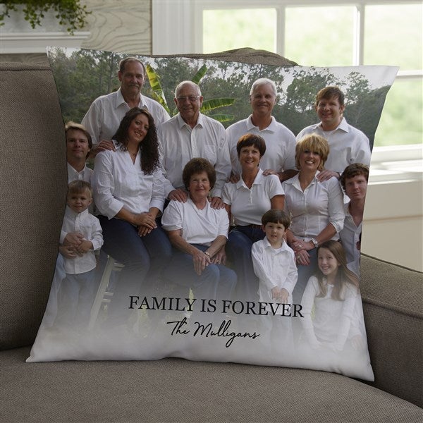 Photo & Message For Family Personalized Throw Pillows  - 34197
