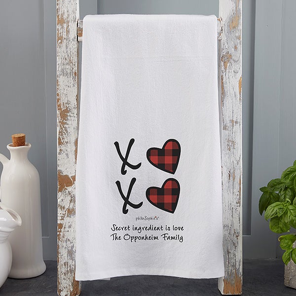 XoXo Buffalo Check by philoSophie's Personalized Tea Towel - 34213
