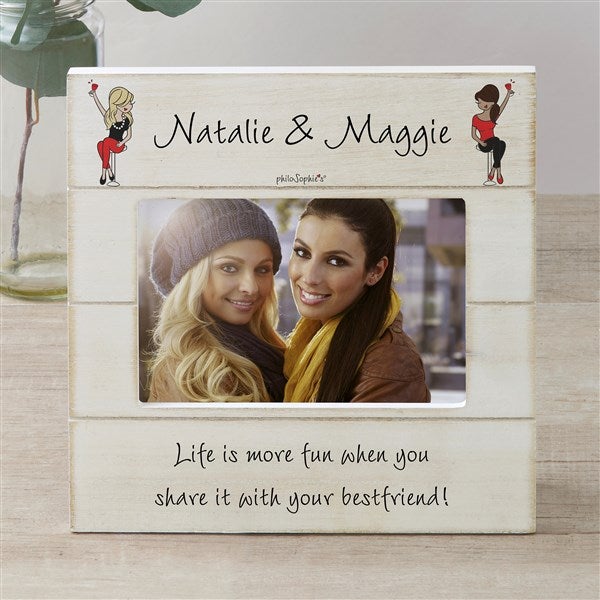 Friends Are The Family We Choose Personalized Shiplap Frame - 4x6 Vertical