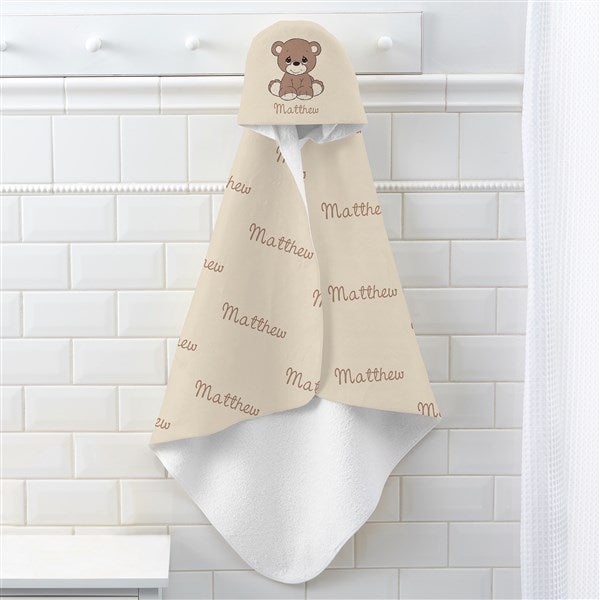 Precious Moments Bear Personalized Baby Hooded Towel - 34222