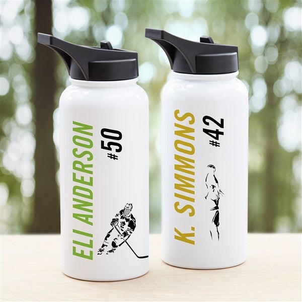 Soccer Personalized Double-Wall Vacuum Insulated 32oz Water Bottle