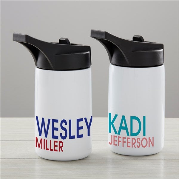 Bold Name Personalized Double-Wall Vacuum Insulated Water Bottles - 34255