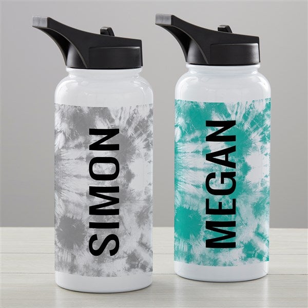Bold Tie Dye Personalized Double-Wall Vacuum Insulated Water Bottles - 34260