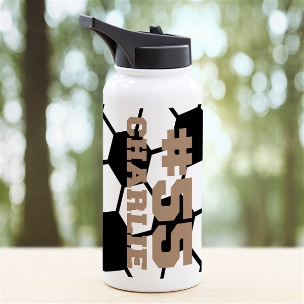 Soccer Personalized Double-Wall Vacuum Insulated Water Bottle - 34274