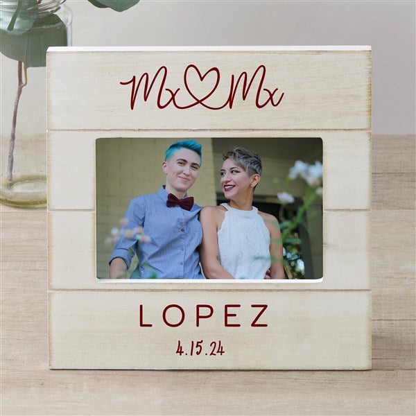 Mx. Title Personalized Wedding Shiplap Picture Frames  - 34287