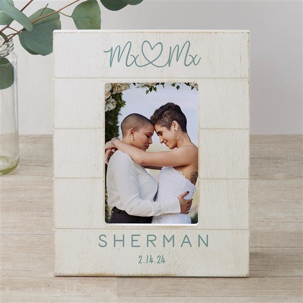 Mx. Title Personalized Wedding Shiplap Picture Frames  - 34287