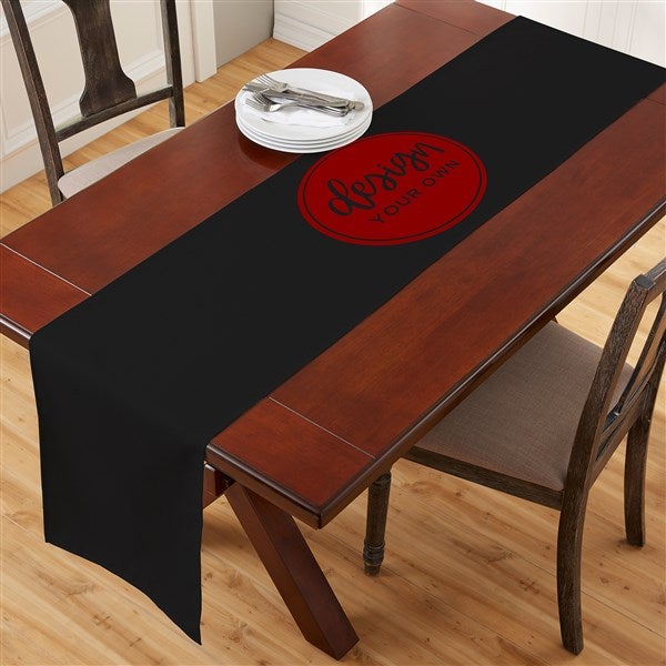 Design Your Own Personalized Table Runner - Black