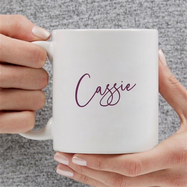Trendy Script Name Personalized Coffee Mugs - 34322