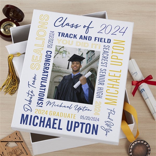 All About the Grad Personalized Keepsake Memory Box - 34330