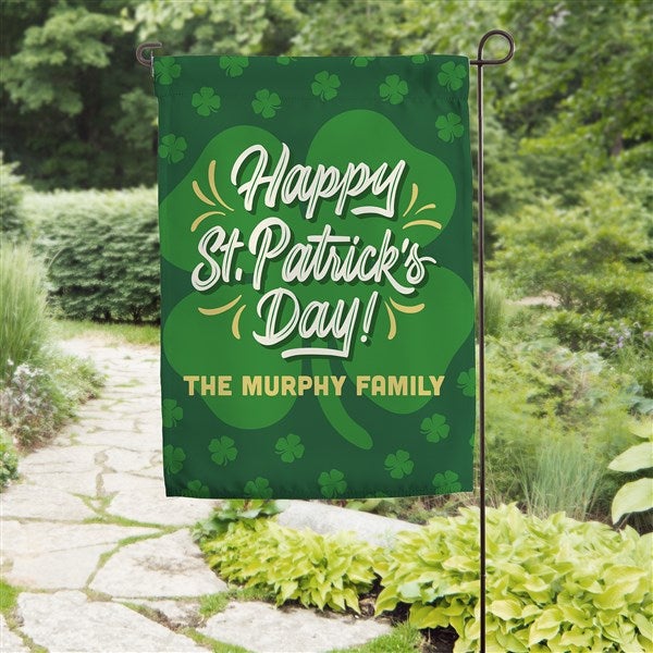St. Patrick's Day Personalized Garden Flag  - 34362