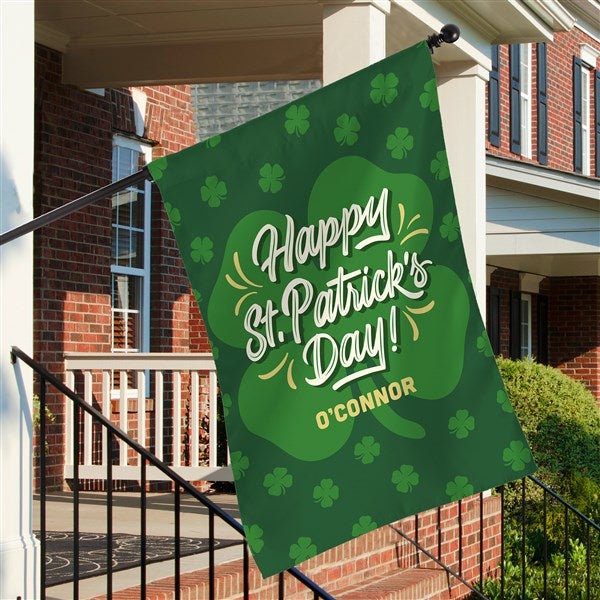 St. Patrick's Day Personalized House Flags - 34364