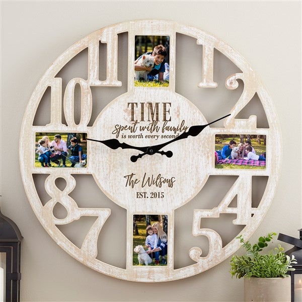 Worth Every Second Personalized Picture Frame Wall Clock - 34373