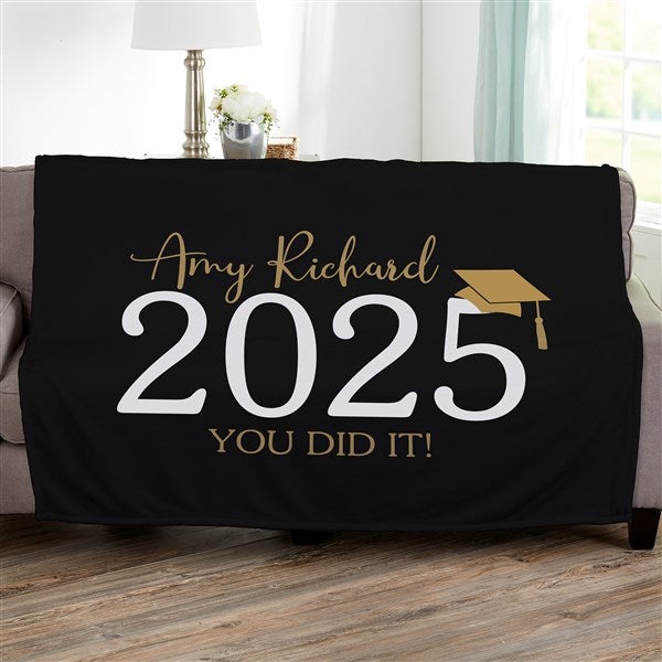 Classic Graduation Personalized Blankets - 34423