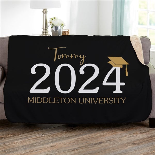 Classic Graduation Personalized Blankets - 34423