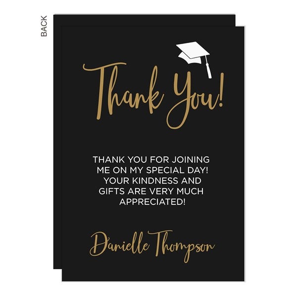 Classic Graduation Personalized Thank You Cards  - 34435