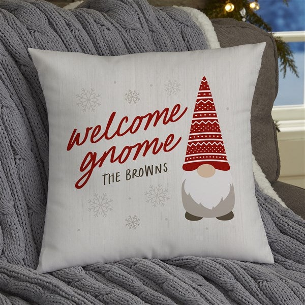 Gnome Family Personalized Lumbar Throw Pillow - 34448