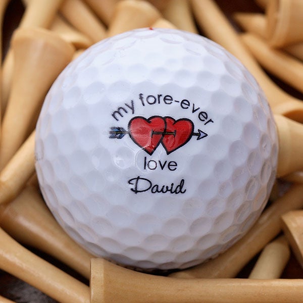 Personalized Golf Ball Set - Valentine's Day Designs - 3454