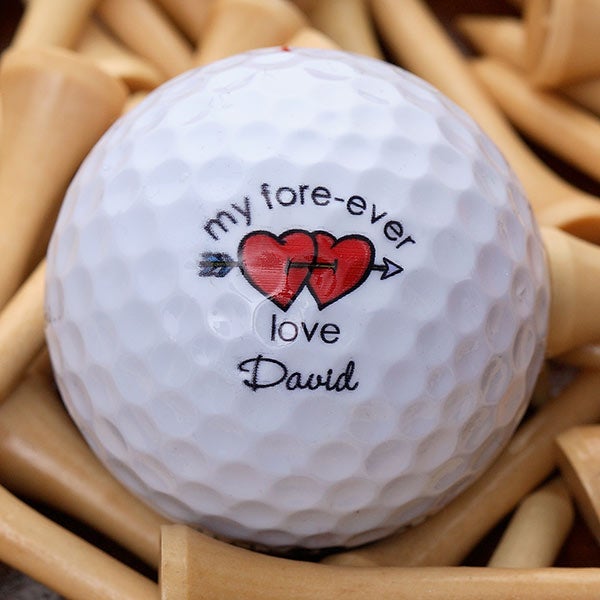 Personalized Golf Ball Set - Valentine's Day Designs - 3454