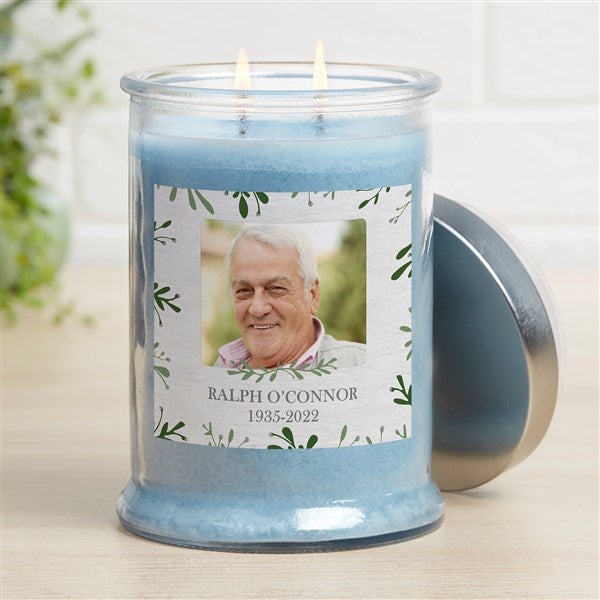 Botanical Memorial Personalized Candle Jars - 34565