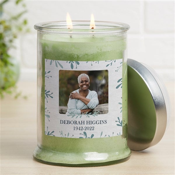 Botanical Memorial Personalized Candle Jars - 34565