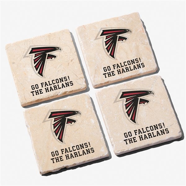 NFL Atlanta Falcons Personalized Tumbled Stone Coaster Set  - 34610