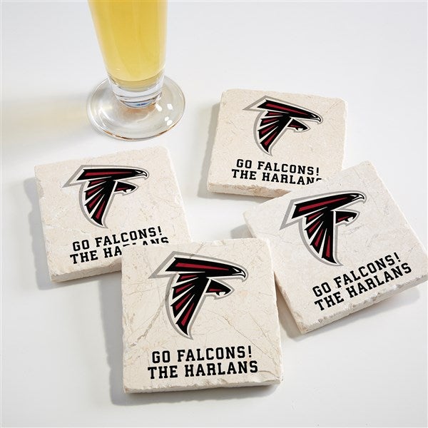 NFL Atlanta Falcons Personalized Tumbled Stone Coaster Set  - 34610