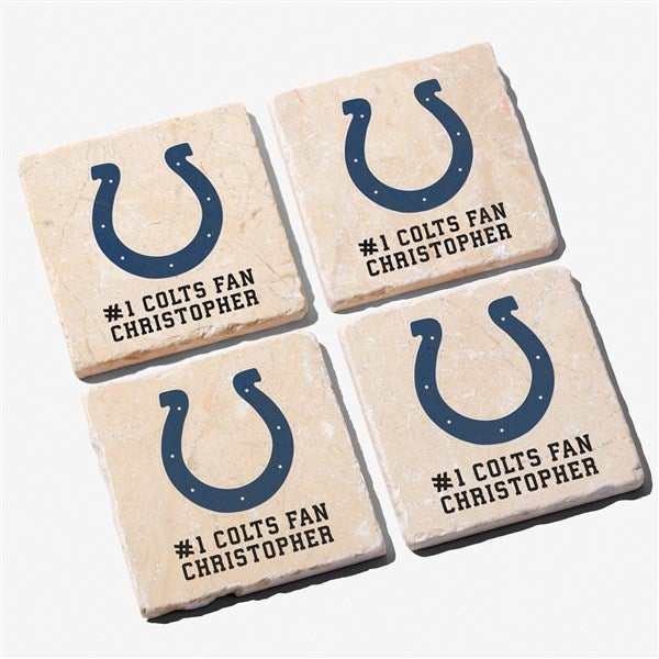 NFL Indianapolis Colts Personalized Tumbled Stone Coaster Set  - 34621