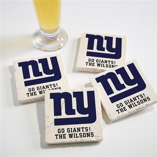 NFL New York Giants Personalized Tumbled Stone Coaster Set  - 34630