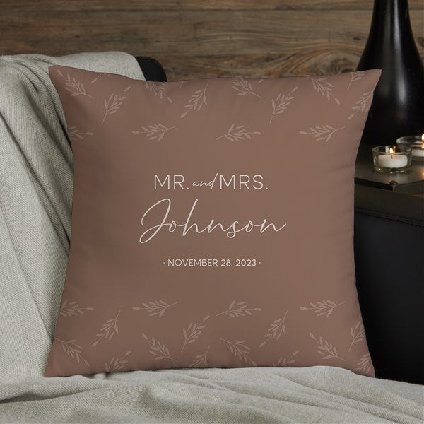 Natural Love Personalized Wedding Throw Pillows