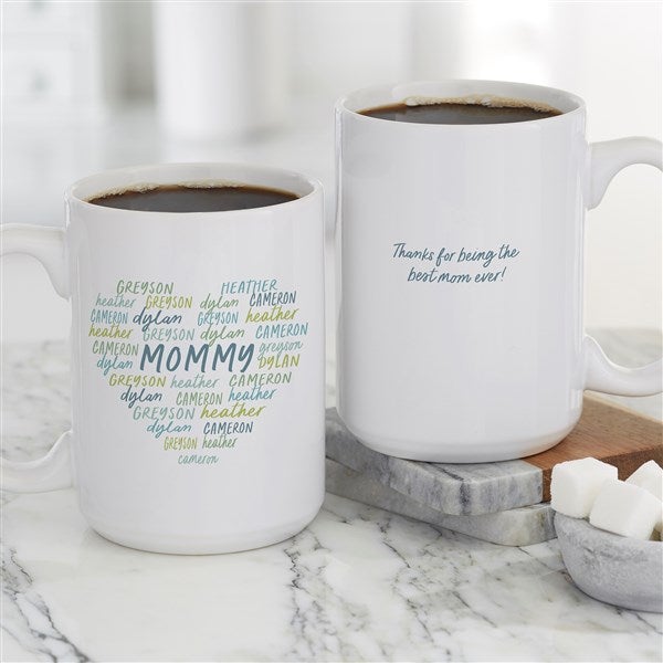 Grateful Heart Personalized Ceramic Coffee Mugs - 34657