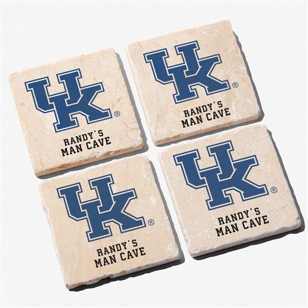 NCAA Kentucky Wildcats Personalized Tumbled Stone Coaster Set  - 34659