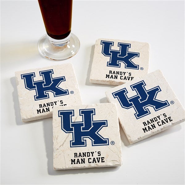 NCAA Kentucky Wildcats Personalized Tumbled Stone Coaster Set  - 34659