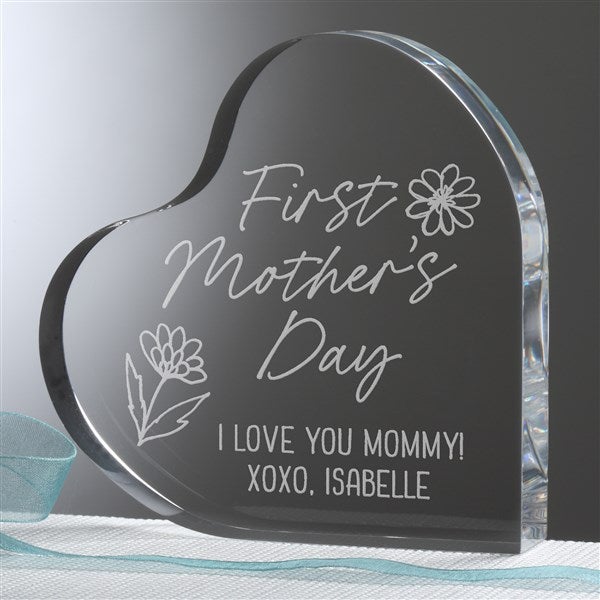 First Mother's Day Engraved Heart Keepsake Gift - 34663
