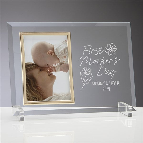 First Mother's Day Personalized Glass Frame - 34666