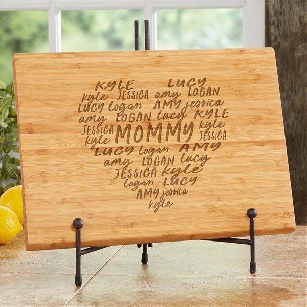 Mother's Day Gift Personalized Bamboo Wood Cutting Board (14x 10)