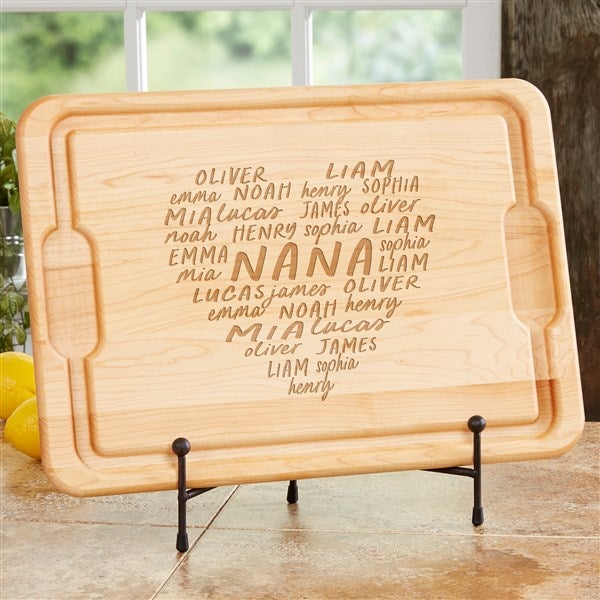 Grateful Heart Personalized Maple Wood Cutting Boards - 34683