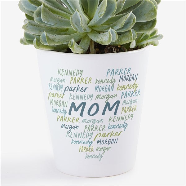 Grateful Heart Personalized Mini Flower Pot  - 34691
