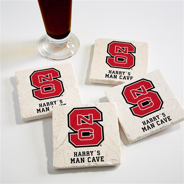 NCAA NC State Wolfpack Personalized Tumbled Stone Coaster Set  - 34703