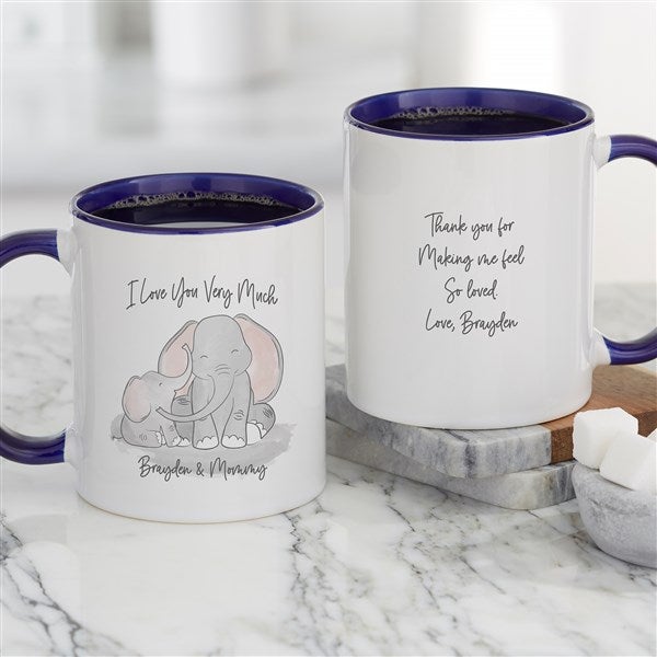Parent & Child Elephant Personalized Coffee Mugs - 34725