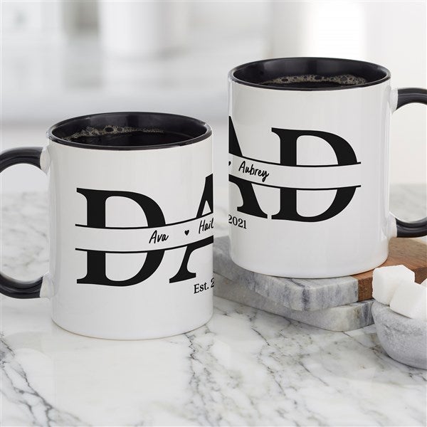 Dad & Kids' Names Personalized Coffee Mugs - 34733