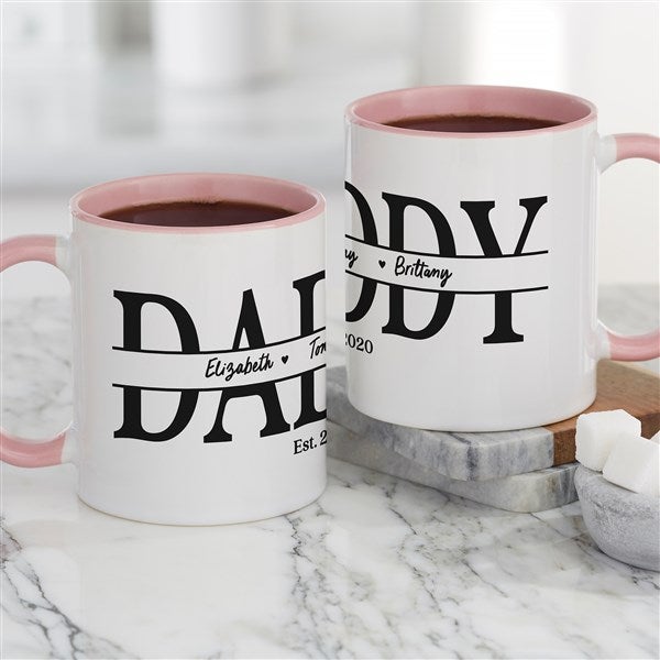 Dad & Kids' Names Personalized Coffee Mugs - 34733