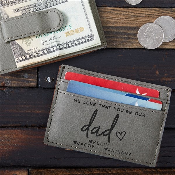 Love That You're My Dad Personalized Money Clip Wallet - 34742