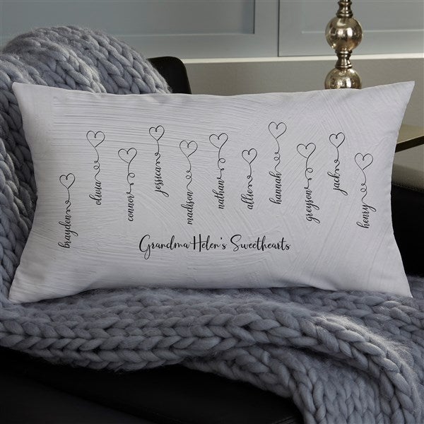 Connected By Love Personalized 18x18 Throw Pillow