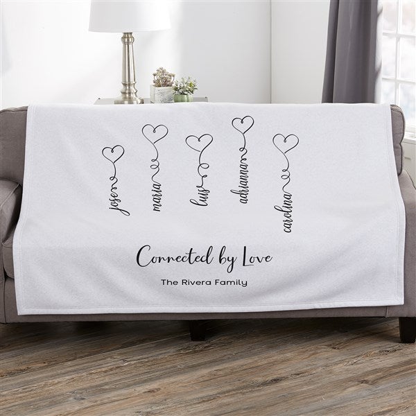 Connected By Love Personalized Blankets - 34849