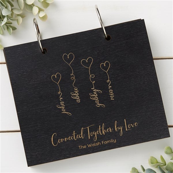 Connected By Love Personalized Wood Photo Album - 34853