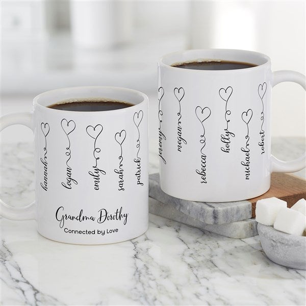 Connected By Love Personalized Coffee Mugs - 34854