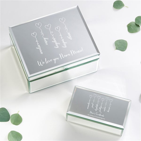 Connected By Love Engraved Mirrored Jewelry Box - 34863