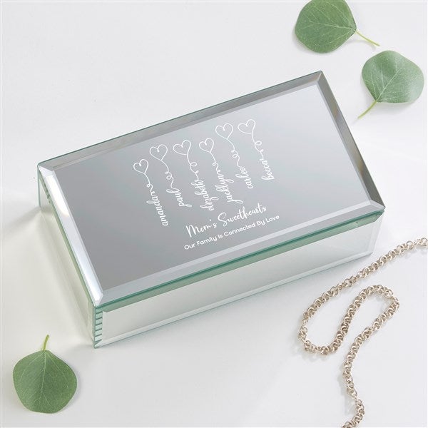Connected By Love Engraved Mirrored Jewelry Box - 34863